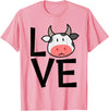 Kids Cow Design for Cow Lovers LOVE Cows Stuff | Cow Lover Stuff | Kids Cow T-Shirt - Pink