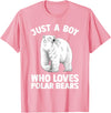 Polar Bear Gift Polar Bear Accessories & Stuff Cute Polar Bear Design For Men Boys Arctic Polar Bear Lover T-Shirt - Pink