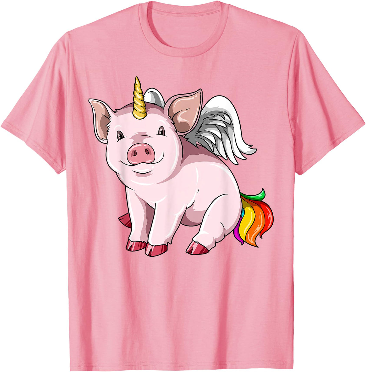 UnicornBreak Co. Piggycorn Pig Unicorn Pig Lovers T-Shirt - Pink