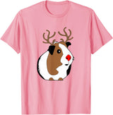 Guinea Pig Accessories and Shirts Funny Guinea Pig Xmas Tshirt | Guinea Pig Christmas Gift T-Shirt - Pink