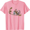 Cute Medieval Rabbits Lover Bunny Graphic T-Shirt in Pink