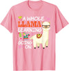 Llama School Co Llama Learning T Shirt Teachers Students Alpaca Lovers Gift T-Shirt - Pink