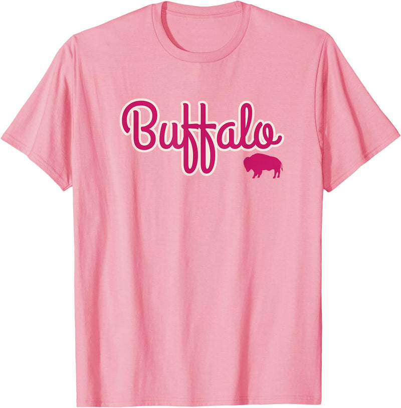 Buffalo NY Designs Buffalo NY Pink Color Logo, Buffalo Pride T-Shirt - Pink