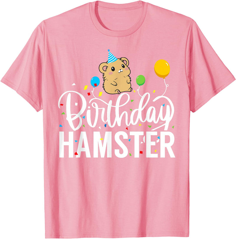 Hamster Birthday Party Birthday Hamster T-Shirt - Pink