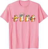 Cute Guinea Pig Lovers First Day of School Costume Funny Guinea Pig Back to School Teacher Student T-Shirt - Pink