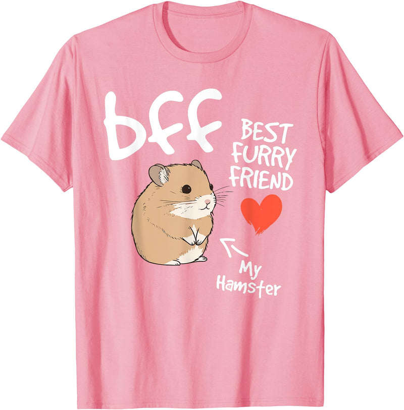 Hamster lover BFF Best Furry Friend my hamster cute fun kids T-Shirt - Pink