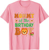 Mom Birthday Boy Family Matching Lion Mommy Of The Birthday Boy Lion Family Party Decorations T-Shirt - Pink