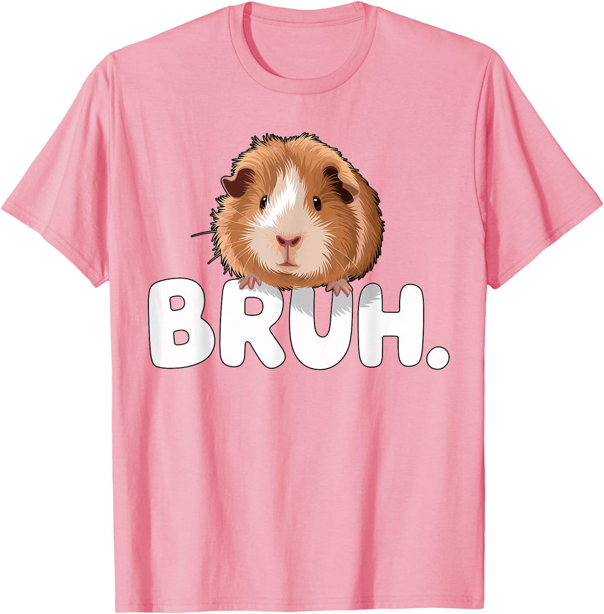 Magical and Funny Guinea Pig owner Gifts Bruh Guinea Pig T-Shirt - Pink