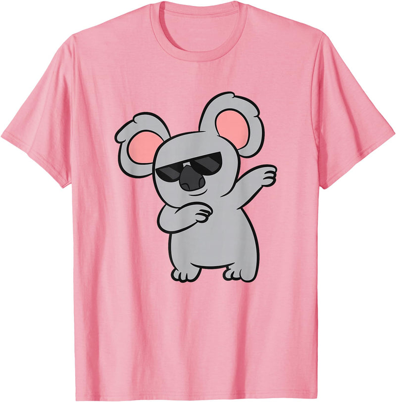 Funny Koala Lover Gifts Koala Bear Lover Cute Dabbing Koala T-Shirt - Pink