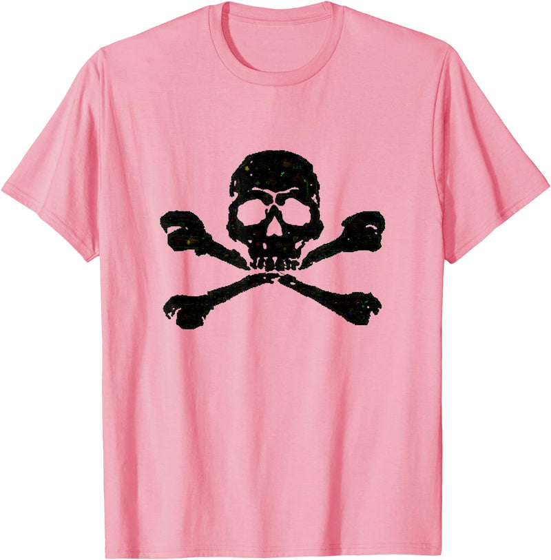 DATZLYF Skull and Crossbones t-shirt T-Shirt - Pink