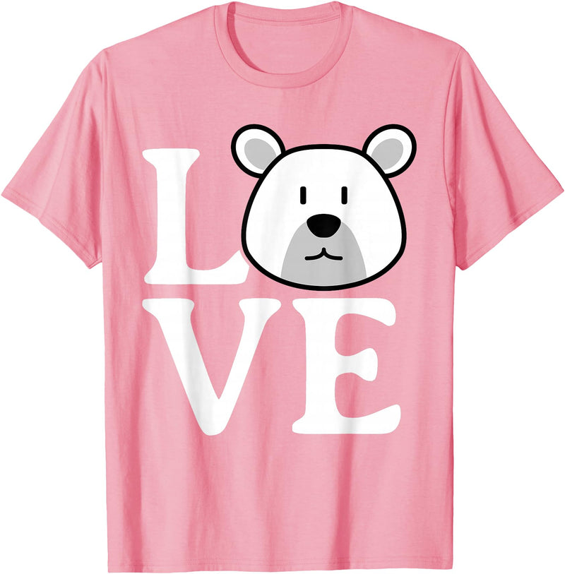 Polar Bear Design for Polar Bear Lovers LOVE Polar Bear Stuff Polar Bear Lover Stuff | Polar Bear T-Shirt - Pink