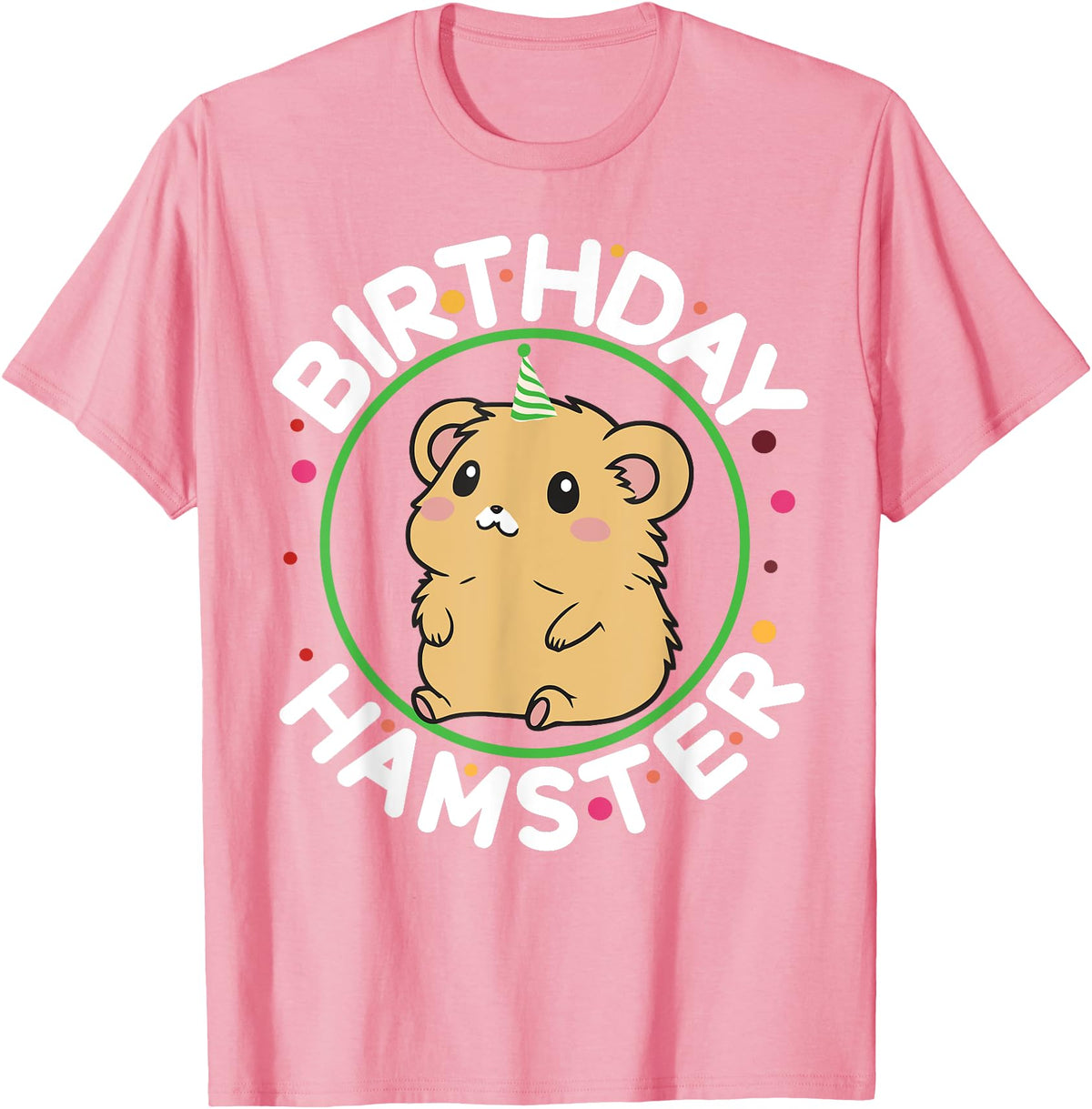 Unisex-Kids Hamster Birthday Party Birthday Hamster T-Shirt - Pink