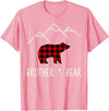 Zum2 Mama Bear Gifts Mama Bear Gift - Buffalo Plaid Brother Bear T-Shirt - Pink