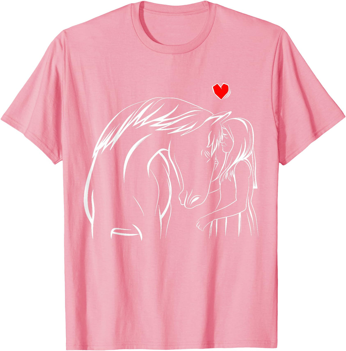 Cute Horse Owner Gifts Horse Lover Girl Horseback Riding Women T-Shirt - Pink