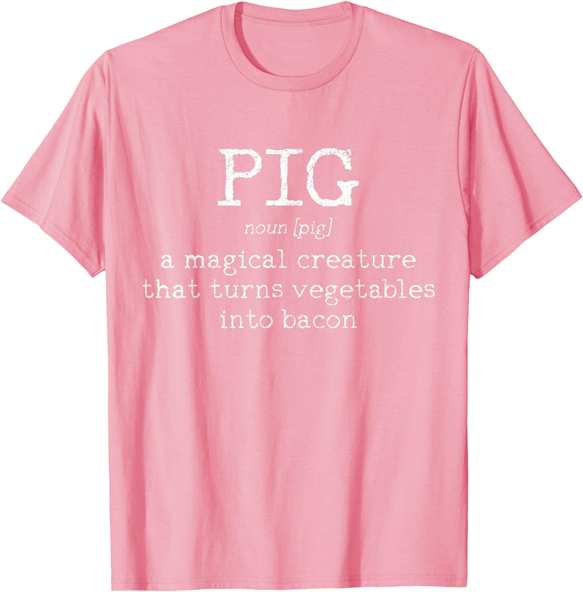 We Love Bacon - Chef Apparel & Gifts We Love Bacon Bacon Pig Definition Chef Funny Gift T-Shirt - Pink