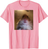Hamster stares into the front camera I Internet Hamster Meme T-Shirt - Pink
