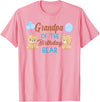 Family Birthday Bear Gifts Grandpa of The Birthday Boy Bear 1st Birthday Party Boy T-Shirt - Pink