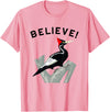 Birdwatching Gifts for Birders Endangered Ivory-Billed Woodpecker T-Shirt - Pink
