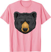 Wowsome! Black Bear Animal Head - Cute Black Bear Lover Women Men T-Shirt - Pink