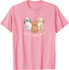 3 Cute Lop Bunnies Love Design for Bunny Owners T-Shirt in Pink