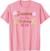 Family Birthday Bear Gifts Grandma of The Birthday for Girl Bear 1st Birthday Party T-Shirt - Pink