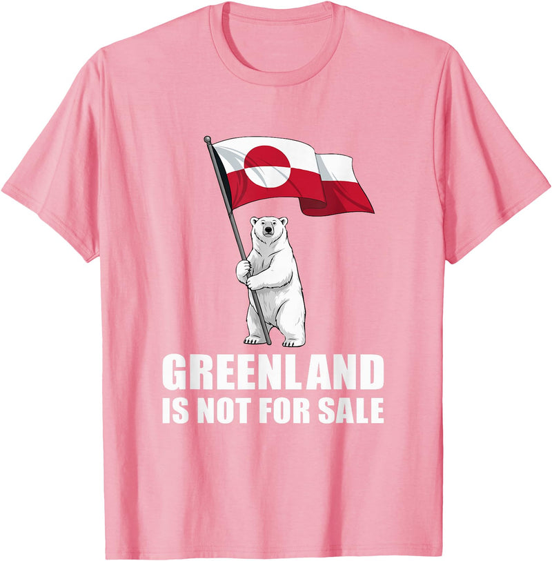 Greenland is not for sale shirt for men and women Greenland Not for Sale Greenland Flag Bear Greenlanders T-Shirt - Pink