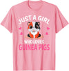 Sweet Guinea Pig I Women Guinea Pig Just A Girl Who Loves Guinea Pigs I Girl Guinea Pig T-Shirt - Pink