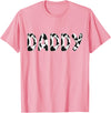 Cow Pattern Print Family Matching Birthday Shirts Cow Daddy Birthday Family Matching Fathers Day Boy Girl Men T-Shirt - Pink