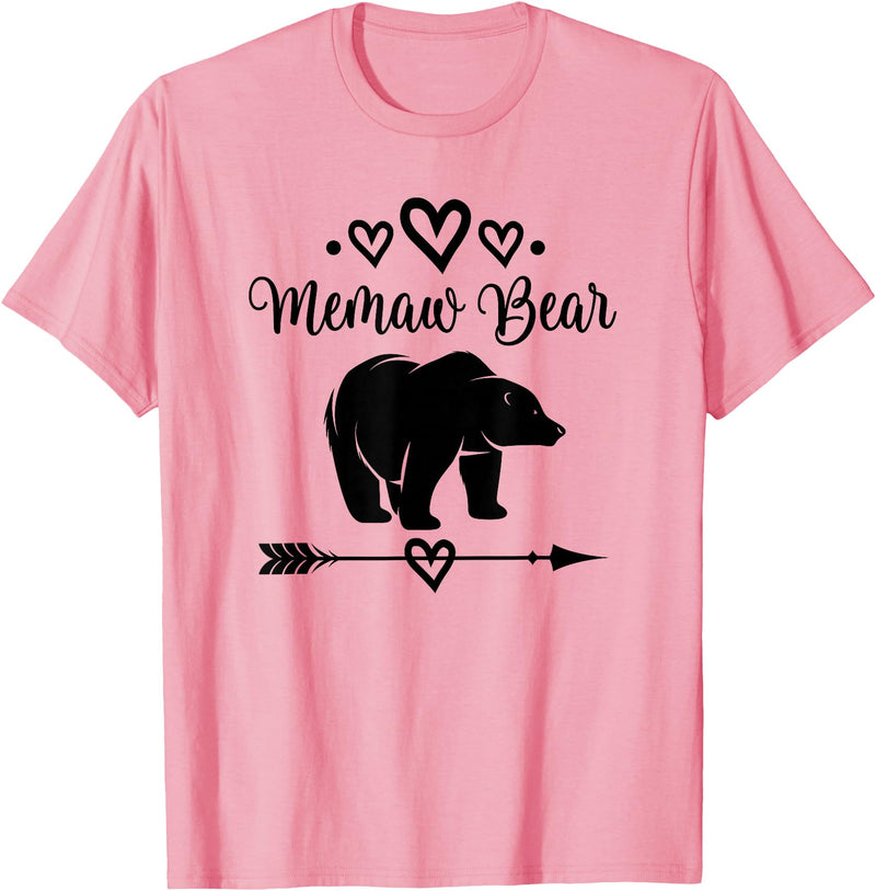Homewise Shopper Memaw Memaw Bear Grandmother T-Shirt - Pink