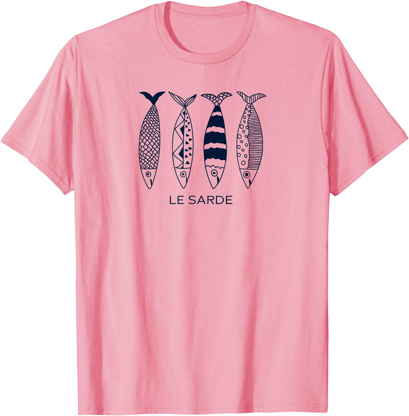 Clean Girl Aesthetic Shirts La Dolce Vita Shirt Sardine Tinned Fish Tshirt Clean Girl T-Shirt - Pink
