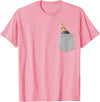 Animal in Your Pocket Cockatiel Bird T-Shirt - Pink