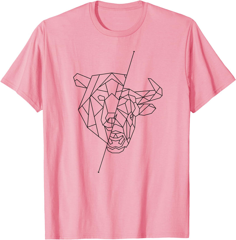 Trader Apparel Co. Bear / Bull Trading Trader Bitcoin Bull Market Investor T-Shirt - Pink