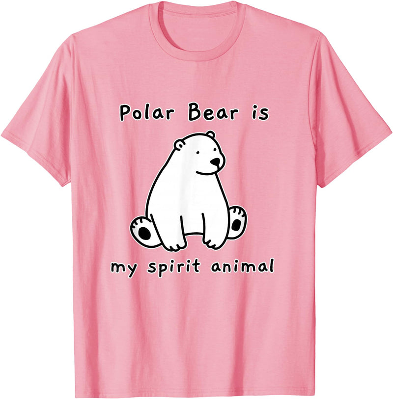 Polar Bear Shenanigans Cute Polar Bear is My Ghost Mascot Shirt Animal Mascot T-Shirt - Pink