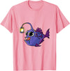 Anglerfish Anglers Fishing Gifts Ideas & Aquarists Deep Sea Anglerfish Laternfish Angler Fish Sea Monster T-Shirt - Pink