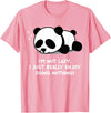 Sleeping Panda Design Panda Bear Lover Design for Lazy Person | Sleeping Panda T-Shirt - Pink