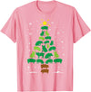 The Holiday Family Christmas Tree Gift Co Pig Lovers Pet Farmer Holiday Family Matching Christmas Tree T-Shirt - Pink