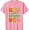 Mom Birthday Boy Family Matching Lion Mom of The Birthday Boy Lion Family Party Decorations T-Shirt - Pink