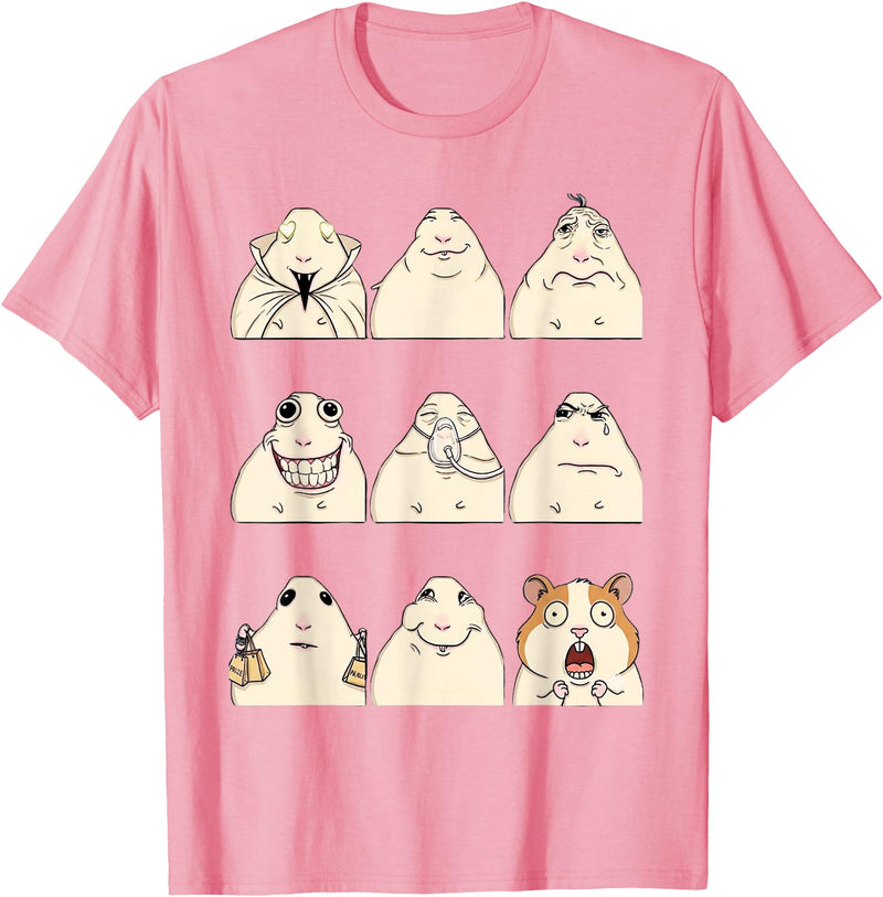 Hamster Reaction Meme Kids Boys Girls Men and Women T-Shirt - Pink