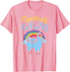 Llama Queen Birthday Party Gift Majestically Awkward Funny Llamacorn Llama Unicorn Rainbow T-Shirt - Pink