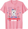 Fourth Of July - Cute Animals America 4th Of July American Polar Bear For Kids USA Polar Bear T-Shirt - Pink