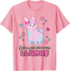 Just A Girl Who Loves Llamas BW Art Llama Girl Shirt Just A Girl Who Loves Llamas Cute T-Shirt - Pink