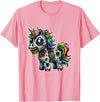Cool Zombie Horror and Halloween Designs Scary Zombie Unicorn Scary Halloween Horror Monster Design T-Shirt - Pink