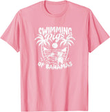 Bahamas - Animals - Attraction SWIMMING PIGS OF BAHAMAS - Bahamas T-Shirt - Pink
