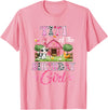 Cow First Birthday Girl Family Titi Of The Birthday Girl 1St Birthday Cow Farm Family T-Shirt - Pink
