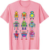 Best Robotics Gift Robot Lover Accessories & Stuff Robot Art for Boys Kids Toddler Science Robotics Engineer T-Shirt - Pink