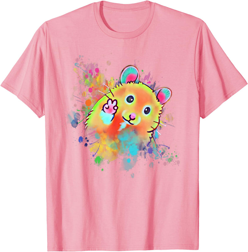 Funny Hamster T for Boys, Girls, Men, Women & Kids Hamster T-Shirt - Pink