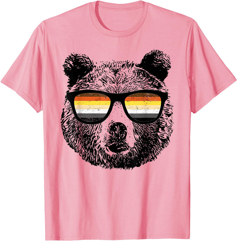 Equal Rights Gay Bear Sânpebe Designs Gay Bear with Sunglasses T-Shirt - Pink