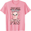 Cute Pig Lover Girl Designs Just A Girl Who Loves Pigs T-Shirt - Pink