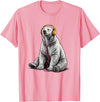 Arctic Wildlife Music Lover Designs Polar Bear Headphones Music Lover Funny Arctic DJ T-Shirt - Pink