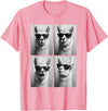 Funny Animal Selfie Booth Tee Cool Llamas Sunglasses Jungle Animal Meme Selfie Booth T-Shirt - Pink